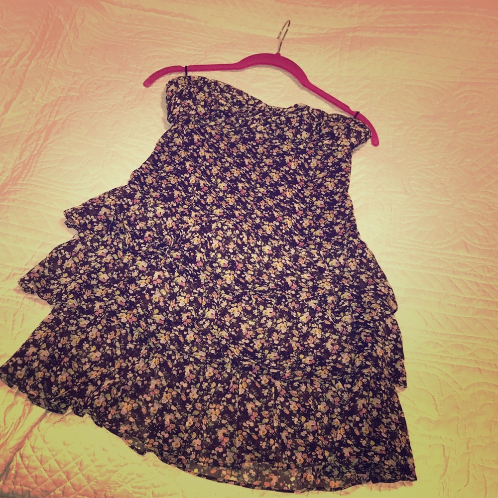 express tiered sweetheart dress